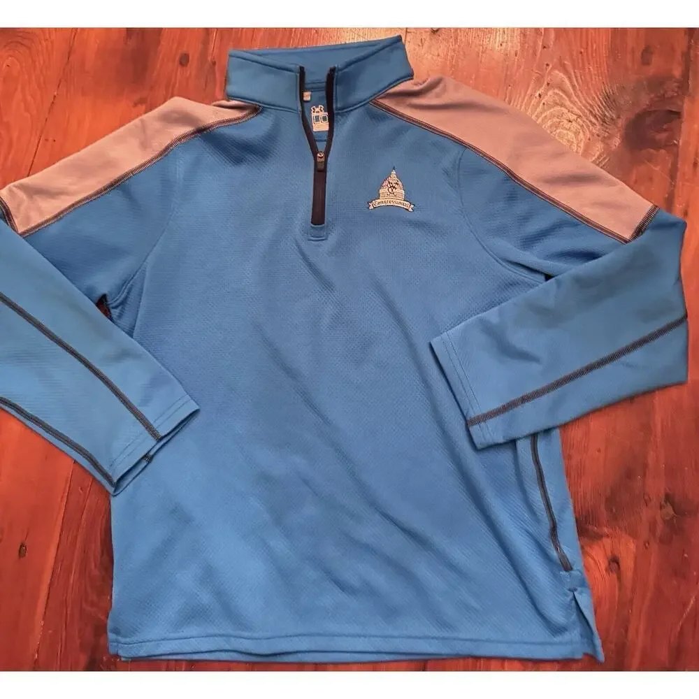 Congressional country club Performance Quarter Zip Pull Over Blue Size 6 Golf
